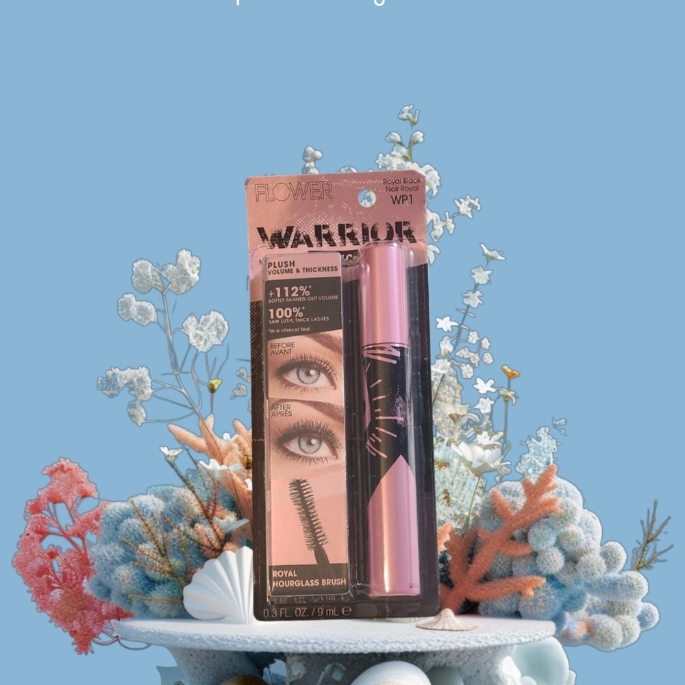 Warrior Princess Mascara - Royal Black With Royal Hourglass Brush NIP